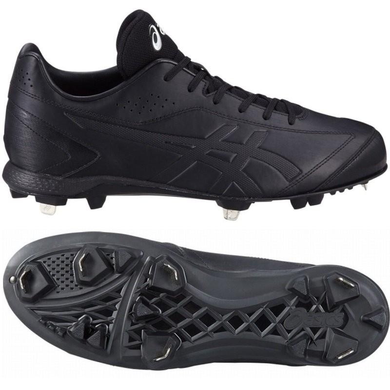 ASICS ブラック24.5cmのみ アシックス 野球 金具スパイク 金属歯 ASICS ブラック24.5cmのみ アシックス 野球 金具スパイク 金属歯