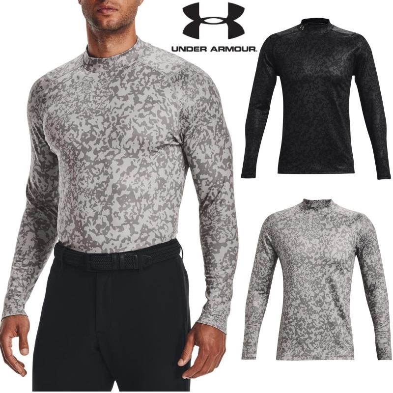 56アンダーアーマー1298253コールドギアXL グレー系 長袖 襟裏ロゴ入り UNDER ARMOUR（アンダーアーマー） ハイネック 長袖シャツ コールド