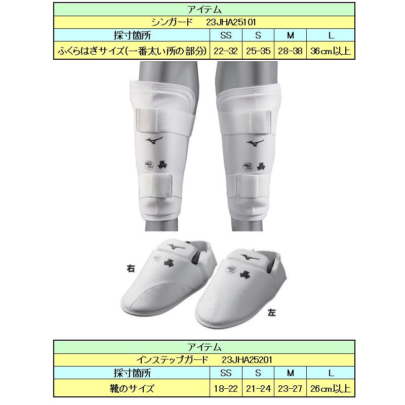 MIZUNO - ミズノ　空手 シンガード＆インステップガード　サイズL 公式 MIZUNO ミズノ空手シンガード&インステップガードセット 小学生