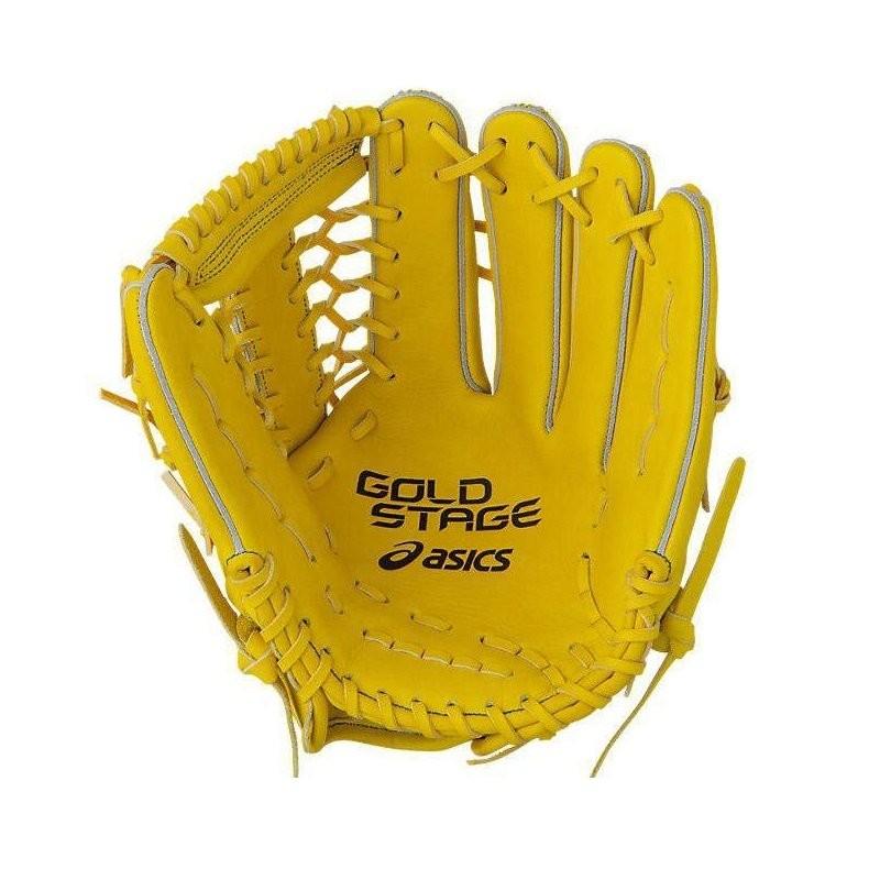 ASICS アシックス 野球 軟式グラブ グローブ 外野手用 ゴールド ASICS アシックス 野球 軟式グラブ グローブ 外野手用 ゴールド