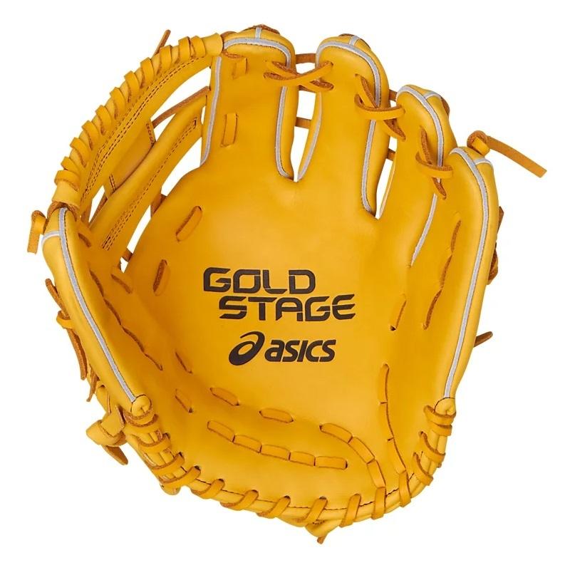 【asics】アシックス　グローブ GOLDSTAGE 美品 ASICS アシックス 野球 軟式グラブ グローブ 内野手用 GOLDSTAGE