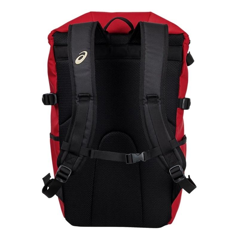 ✨希少✨オーストリッチ　レッド　リュック　ゴールド金具 ASICS（アシックス） 野球 バックパック リュックサック GOLDSTAGE