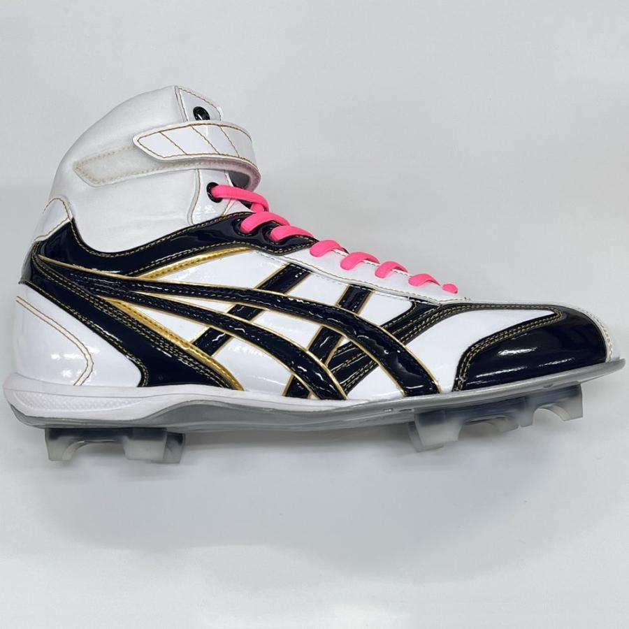 アシックス 野球　スパイク ハイカット 28㎝ ASICS 【サイズ交換送料無料】ホワイト×ネイビー×レッド