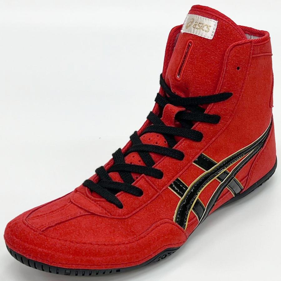 【サイズ交換送料無料】アシックス asics レスリングシューズ ライナースポーツオリジナルデザイン ボクシングシューズ レッド×ブラック×ゴールド A510 | ASICS | 04