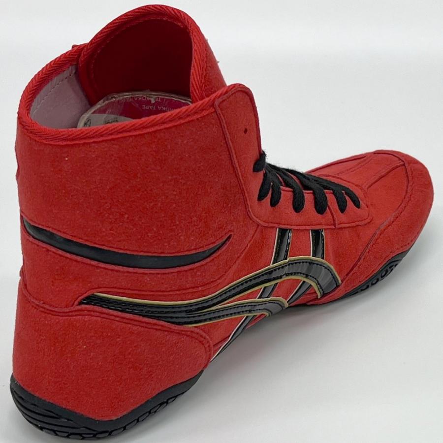 【サイズ交換送料無料】アシックス asics レスリングシューズ ライナースポーツオリジナルデザイン ボクシングシューズ レッド×ブラック×ゴールド A510 | ASICS | 07