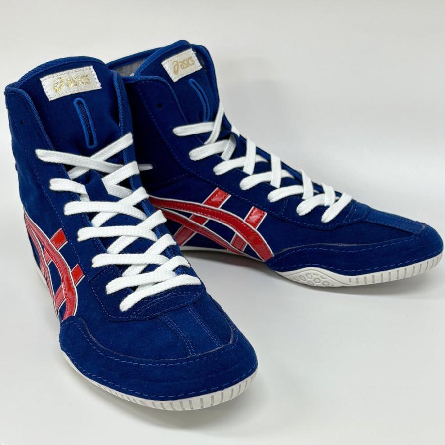 asicsレスリングボクシングシューズ 青 旧オーダー レスリングシューズ ボクシングシューズ アシックス 26.5cm