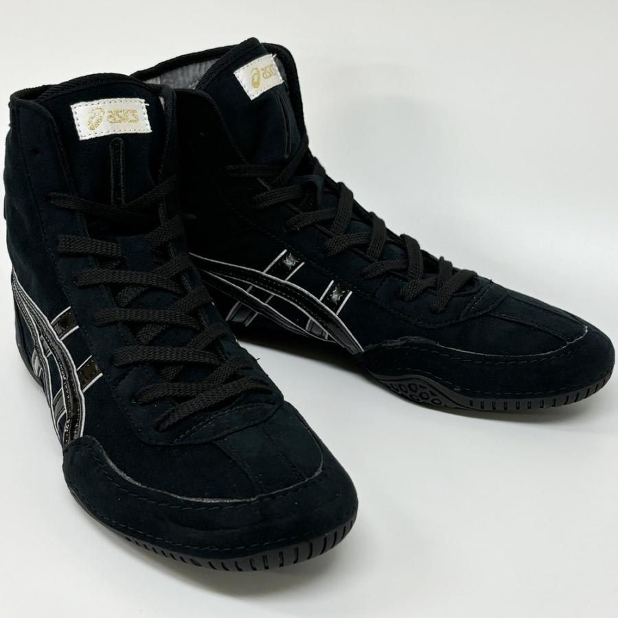 【サイズ交換送料無料】アシックス asics レスリングシューズ ライナースポーツオリジナルデザイン ボクシングシューズ ブラック×ブラック×シルバー A517 | ASICS | 03