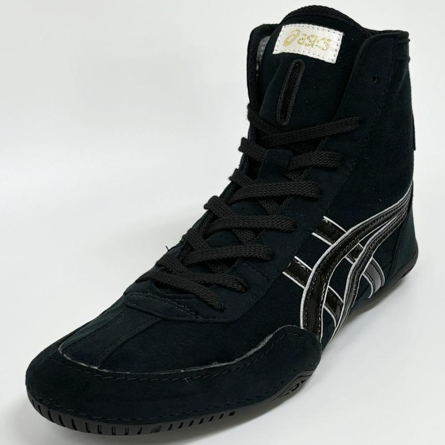 【サイズ交換送料無料】アシックス asics レスリングシューズ ライナースポーツオリジナルデザイン ボクシングシューズ ブラック×ブラック×シルバー A517 | ASICS | 04