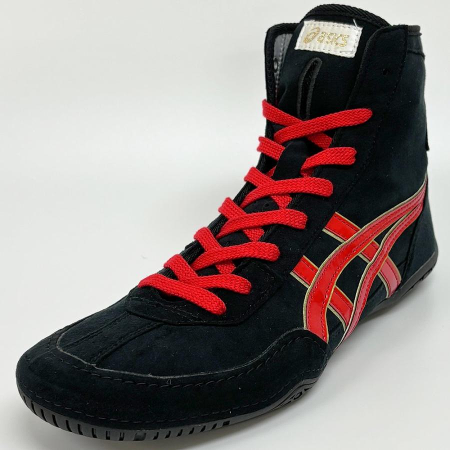 【サイズ交換送料無料】アシックス asics レスリングシューズ ライナースポーツオリジナルデザイン ボクシングシューズ ブラック×レッド×ゴールド A519 | ASICS | 04