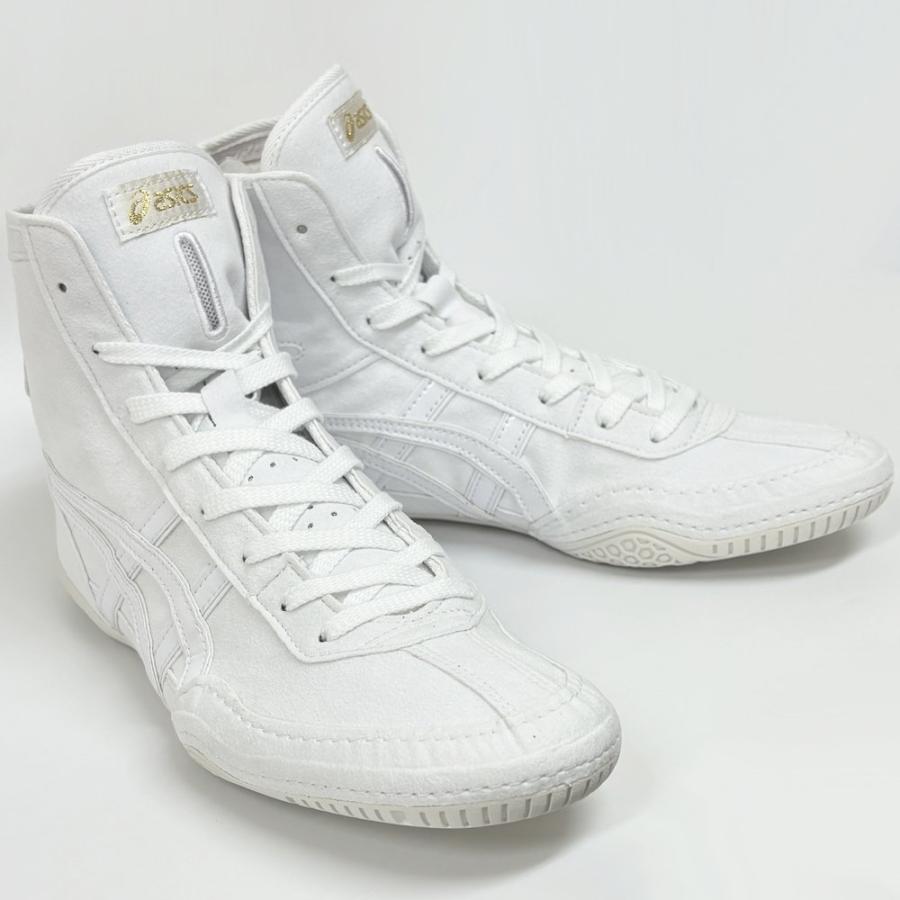 【サイズ交換送料無料】アシックス asics レスリングシューズ ライナースポーツオリジナルデザイン ボクシングシューズ ホワイト×ホワイト×ホワイト A530の画像