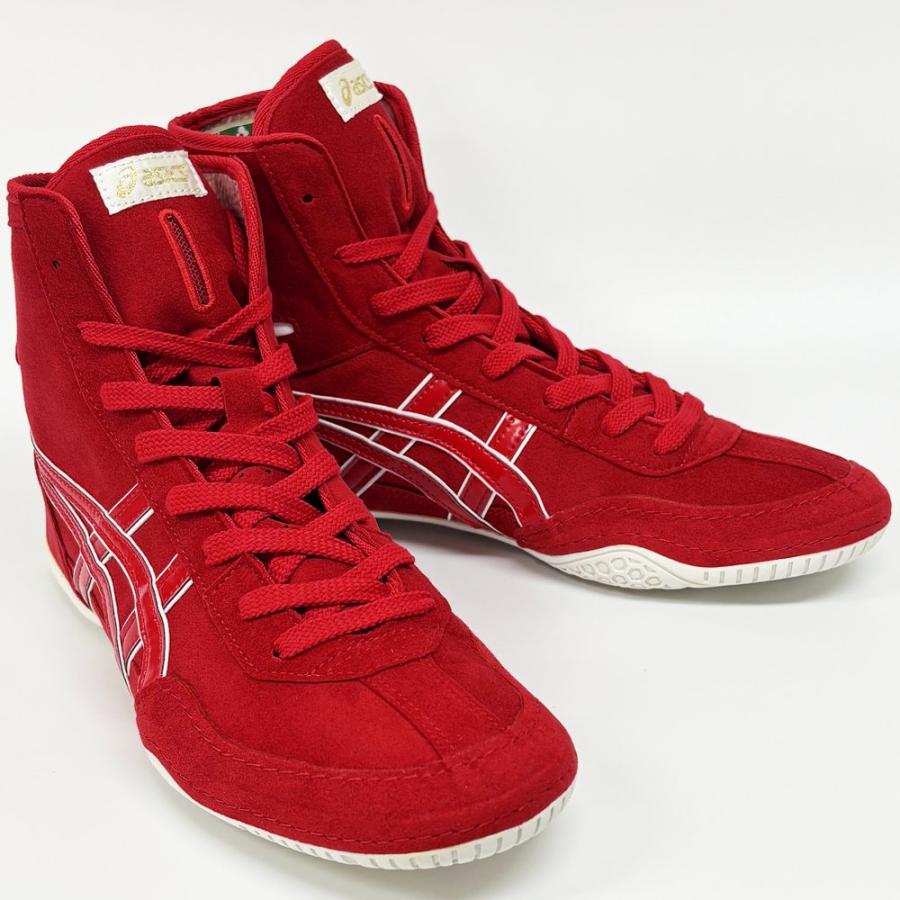 【サイズ交換送料無料】アシックス asics レスリングシューズ ライナースポーツオリジナルデザイン ボクシングシューズ レッド×レッド A532 | ASICS | 03