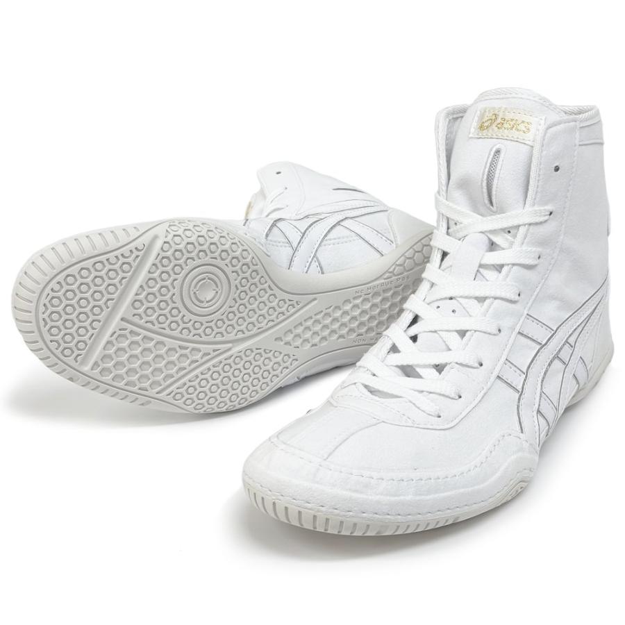 【サイズ交換送料無料】アシックス ボクシングシューズ レスリングシューズ 1083A001 ライナースポーツオリジナルデザイン ホワイト×ホワイト×シルバー A550 | ASICS | 01