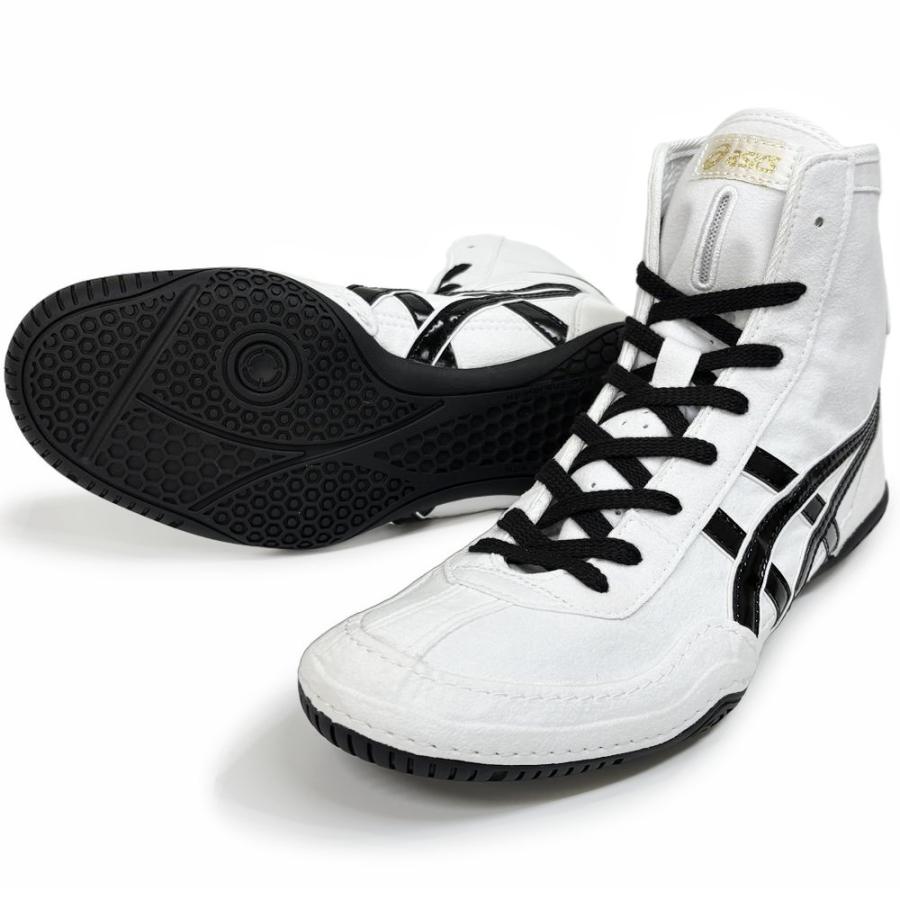 【サイズ交換送料無料】アシックス ボクシングシューズ レスリングシューズ 1083A001 ライナースポーツオリジナルデザイン ホワイト×ブラック A553 | ASICS | 01