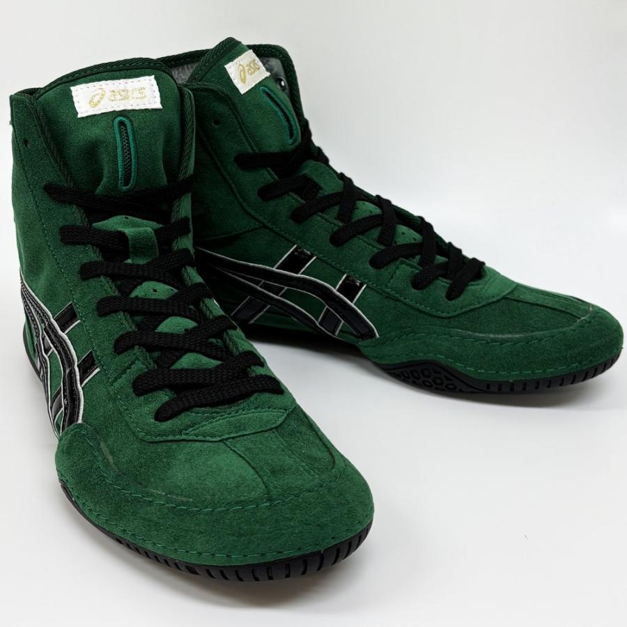 【サイズ交換送料無料】アシックス ボクシングシューズ レスリングシューズ 1083A001 ライナースポーツオリジナルデザイン グリーン×ブラック A554 | ASICS | 03