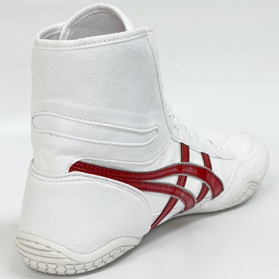 【サイズ交換送料無料】アシックス ボクシングシューズ レスリングシューズ 1083A001 ライナースポーツオリジナルデザイン ホワイト×エンジ A558 | ASICS | 07