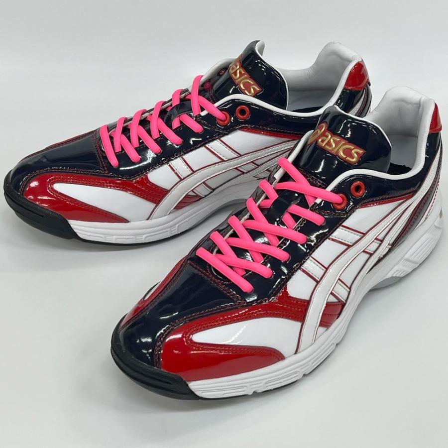 ASICS 【サイズ交換送料無料】ネイビー×レッド×蛍光ピンク