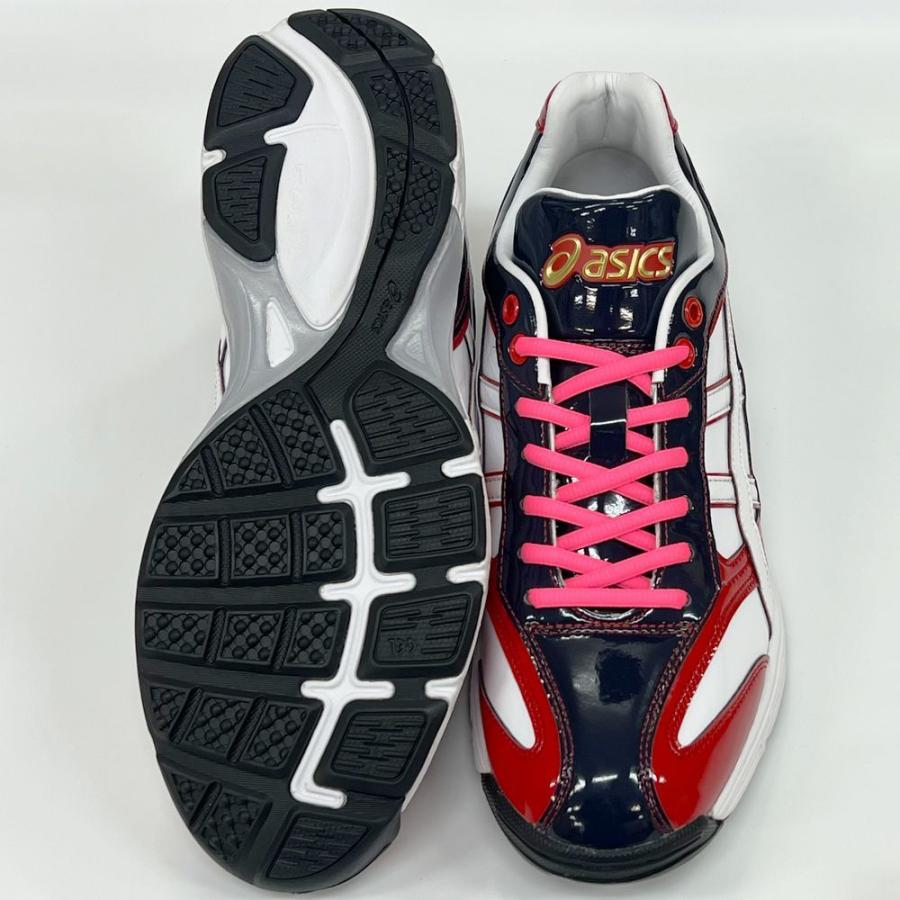 ASICS 【サイズ交換送料無料】ネイビー×レッド×蛍光ピンク