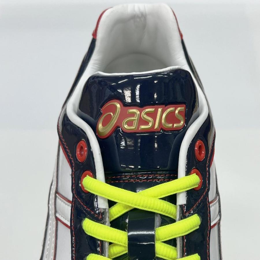 ASICS 【サイズ交換送料無料】ネイビー×レッド×蛍光イエロー