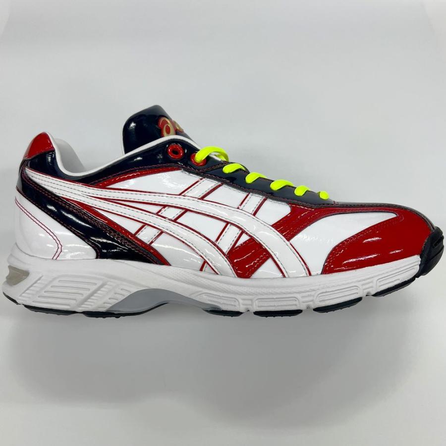 ASICS 【サイズ交換送料無料】ネイビー×レッド×蛍光イエロー