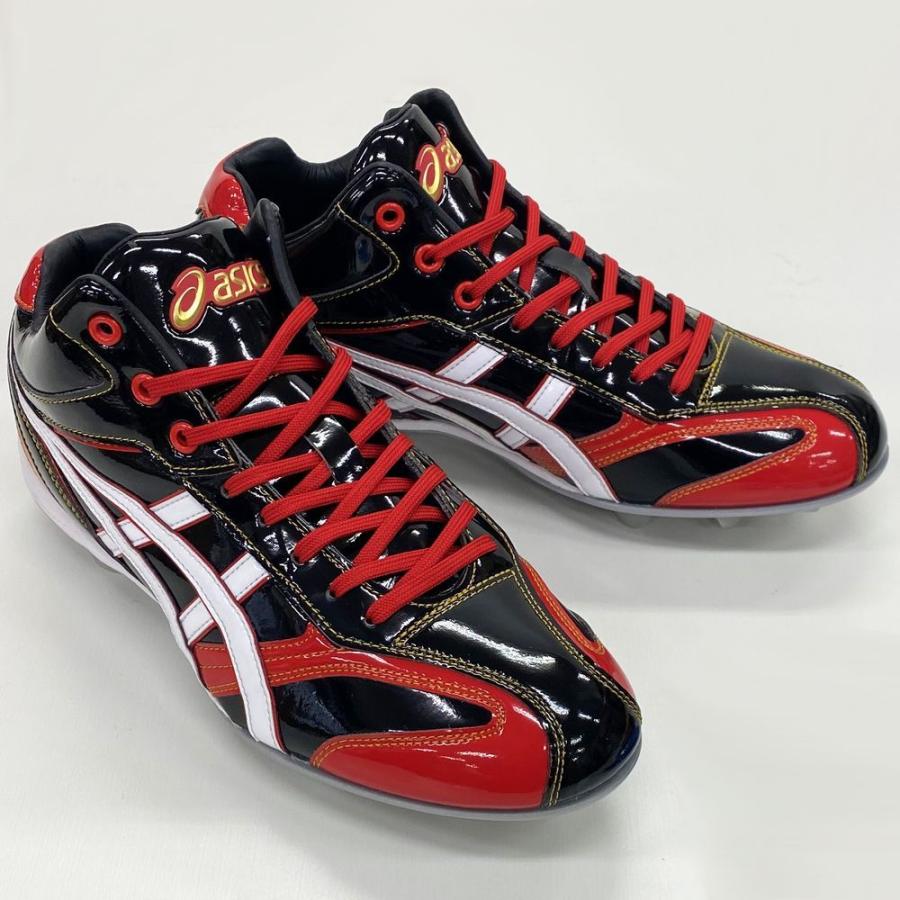 ASICS 【サイズ交換送料無料】ブラック×レッド アシックス 野球 ASICS 【サイズ交換送料無料】ブラック×レッド アシックス 野球
