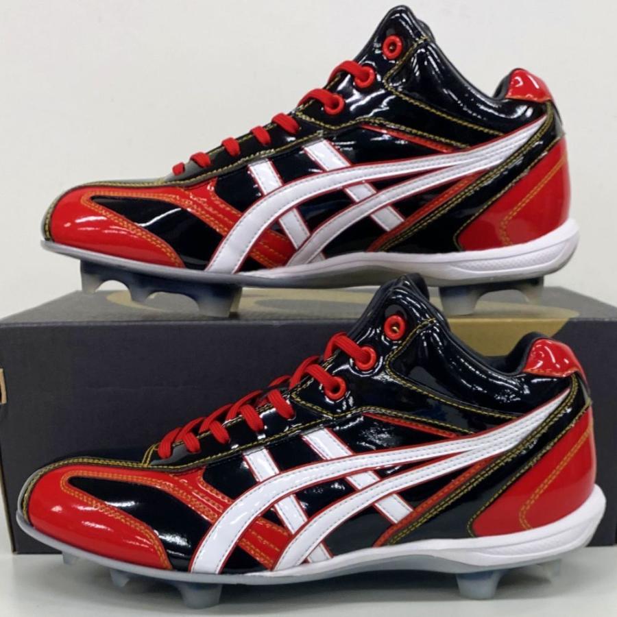 ASICS 【サイズ交換送料無料】ブラック×レッド アシックス 野球 ASICS 【サイズ交換送料無料】ブラック×レッド アシックス 野球