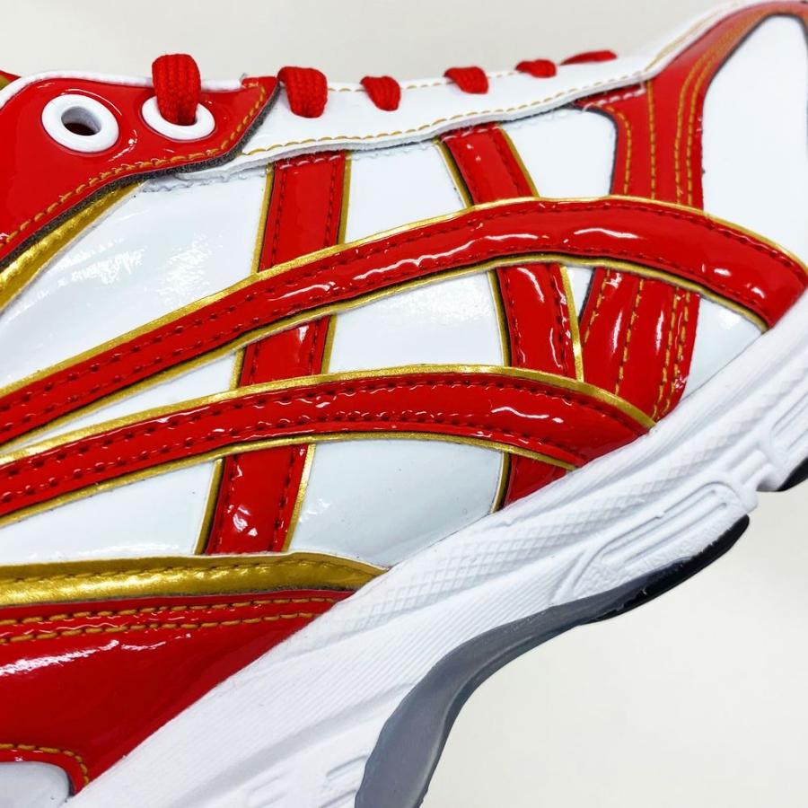 ASICS 25.5、28cmのみ ホワイト×レッド アシックス 野球 トレーニング  