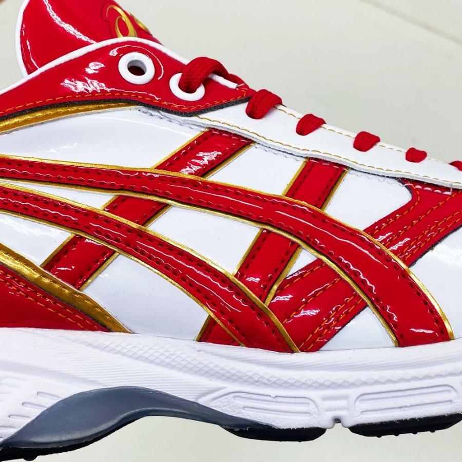 ASICS 25.5、28cmのみ ホワイト×レッド アシックス 野球 ASICS 25.5、28cmのみ ホワイト×レッド アシックス 野球