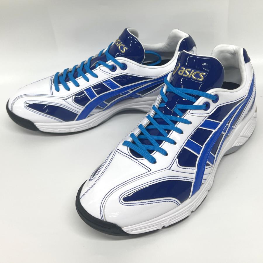 【2時間使用】アシックス 野球 トレーニングシューズ ワイド幅 ASICS 26、28cmのみ ミッドナイトブルー×レッド アシックス 野球