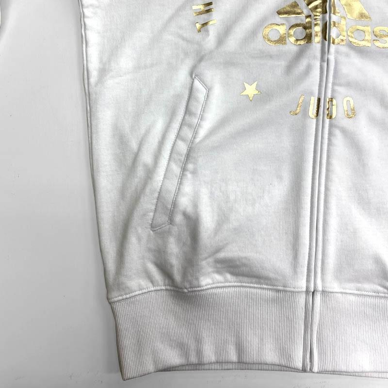 adidas（アディダス） ホワイトLのみ 柔道 JUDO 長袖ジャケット