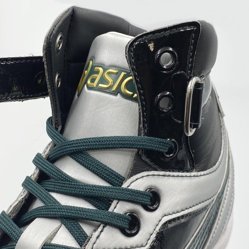 ASICS（アシックス） 【サイズ交換送料無料】ブラック×Dグリーン 野球