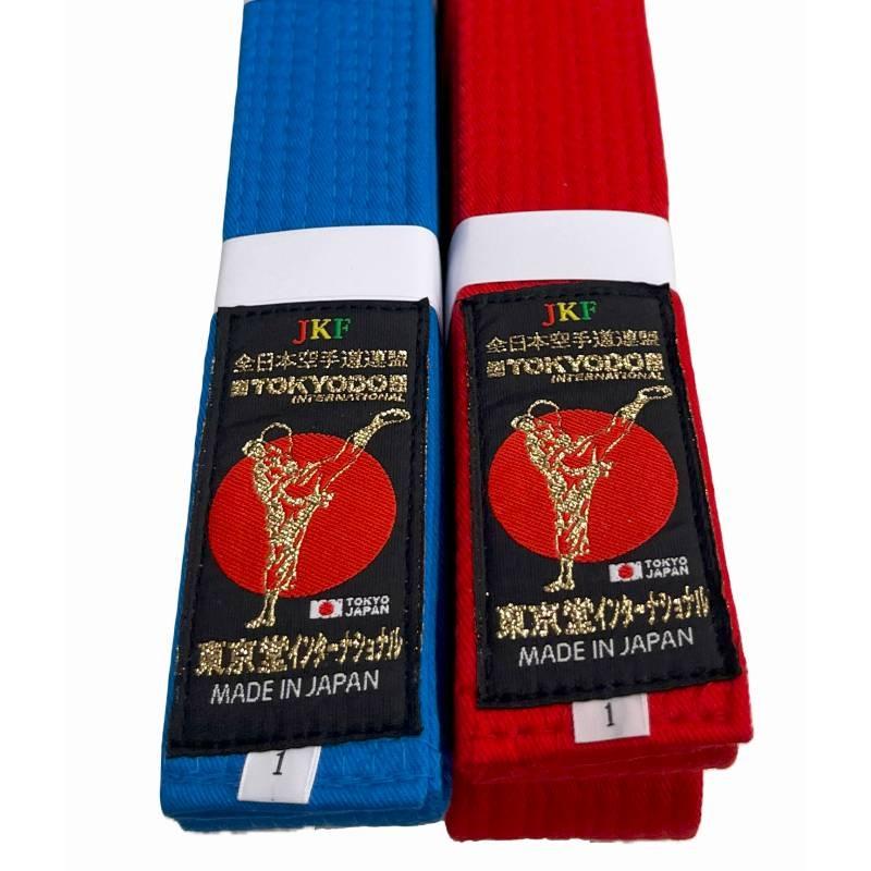JKF認定 試合用赤帯・青帯セット/5号】東京堂 空手 試合用 赤帯 青帯 2
