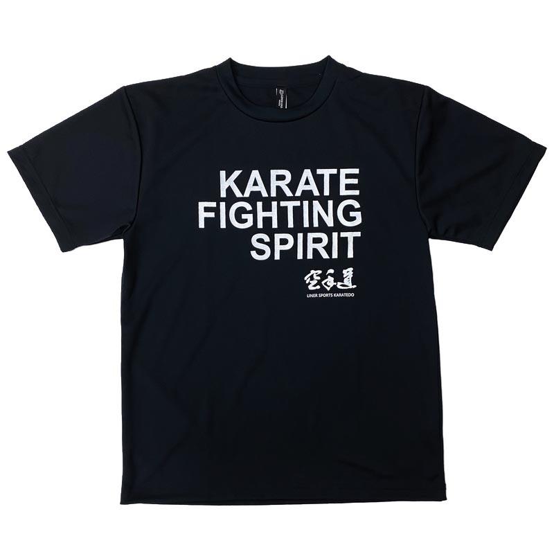 空手 半袖 空手Ｔシャツ 『KARATE FIGHTING SPIRIT』(全胸) 正面プリント 空手道 丸首 ライナースポーツオリジナル JTS515｜liner｜05