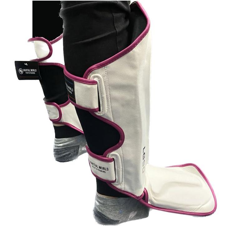 マーシャルワールド 白Lサイズのみ キック シンガード 一般大人用