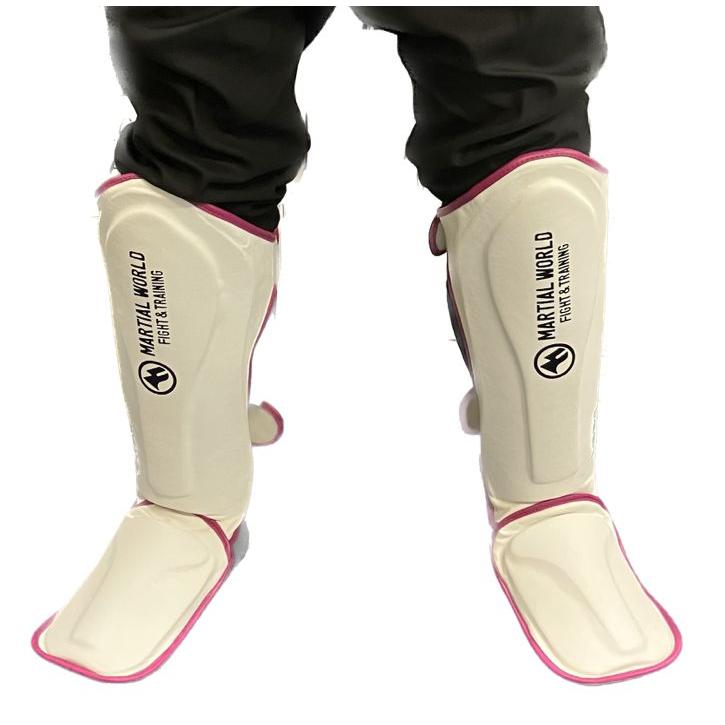 マーシャルワールド 白Lサイズのみ キック シンガード 一般大人用