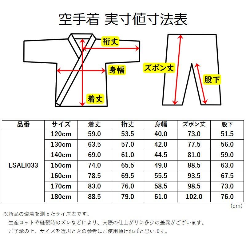 超軽量!! 空手着上下セット 上衣・ズボンセット 1年保証 ライナースポーツオリジナル LSALI033 |  | 01