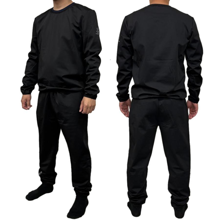 Mizuno サウナスーツ ブラック 長袖・パンツセット　柔道　トレーニング Mizuno サウナスーツ ブラック 長袖・パンツセット 柔道