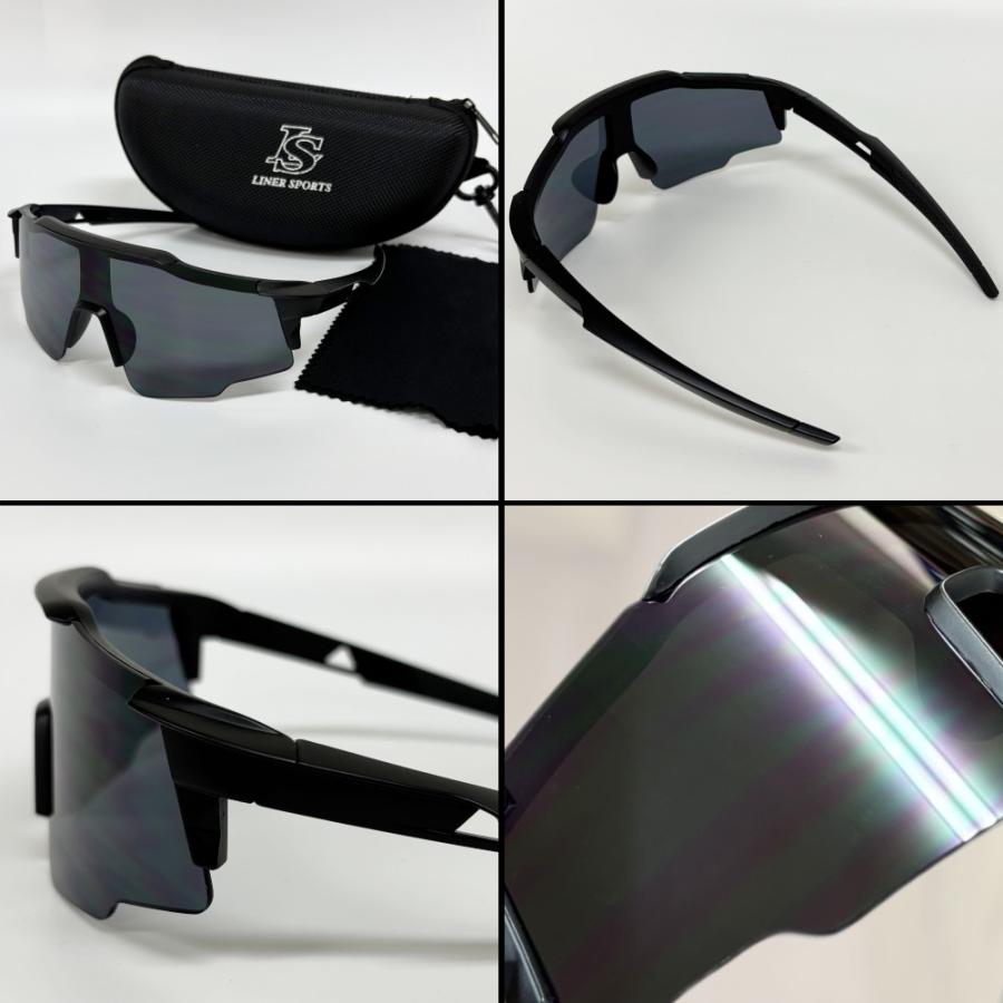 子供用 スポーツサングラス ケース付 ミラーレンズ 1年保証 ライナー