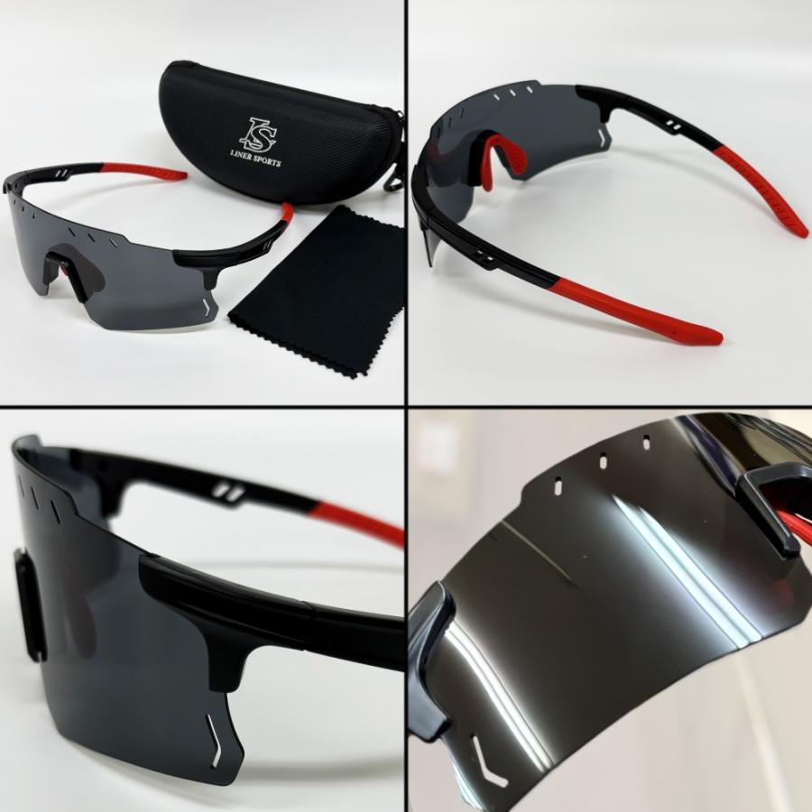 スポーツサングラス ケース付 偏光レンズ ミラーレンズ 偏光サングラス 1年保証 ライナースポーツオリジナル LSALI044 |  | 13