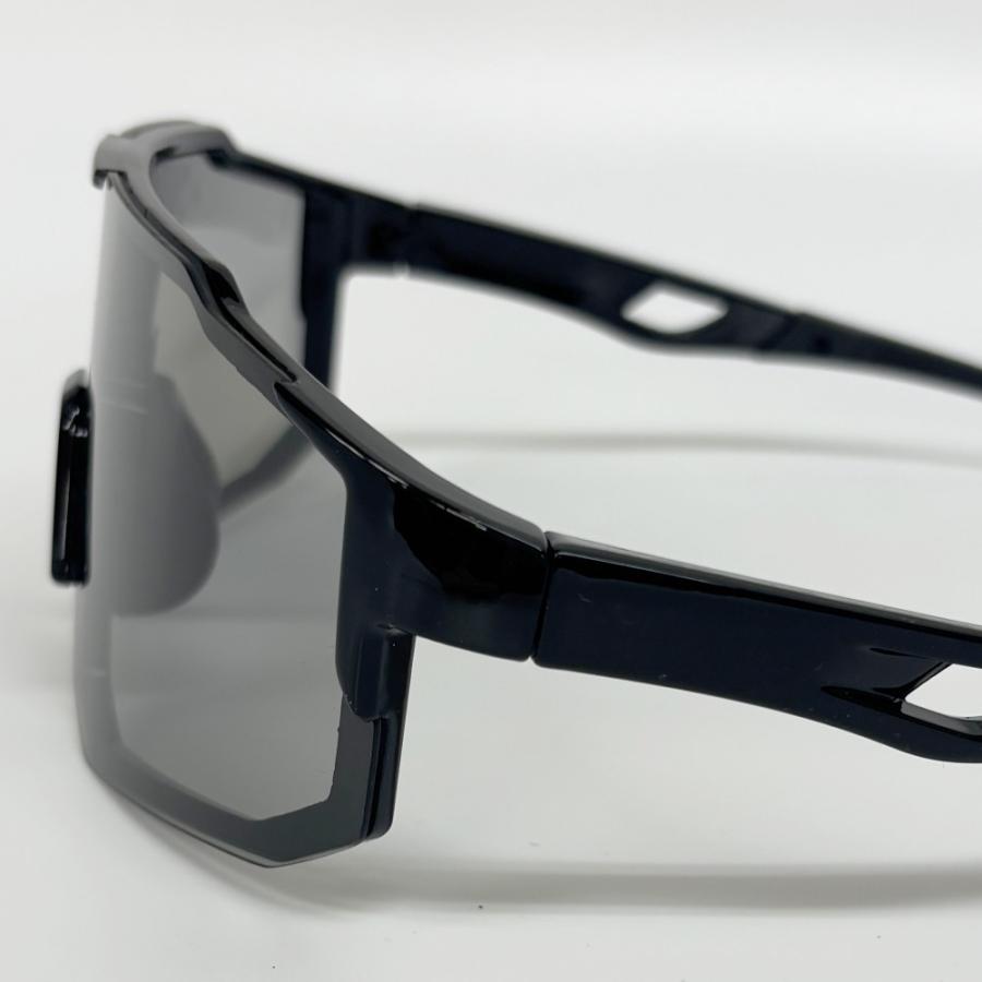 スポーツサングラス ケース付 調光レンズ 偏光レンズ 調光サングラス 1
