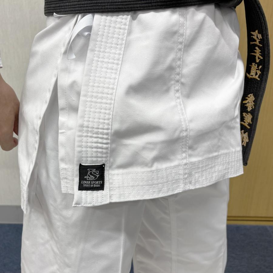 【サイズ交換送料無料】空手着 上下セット ハイウエストタイプ 中厚 組手・形兼用 空手衣 ハイウエスト 1年保証 伝統派 ライナースポーツオリジナル LSALI059 |  | 16