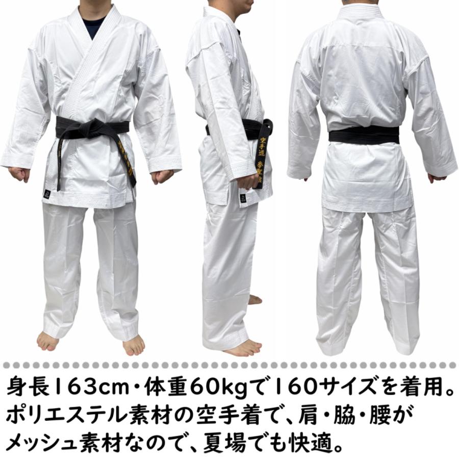 【サイズ交換送料無料】空手着 空手衣 上下セット 超軽量モデル メッシュ搭載 通気性が良い 1年保証 伝統派 ライナースポーツオリジナル LSALI060 |  | 02