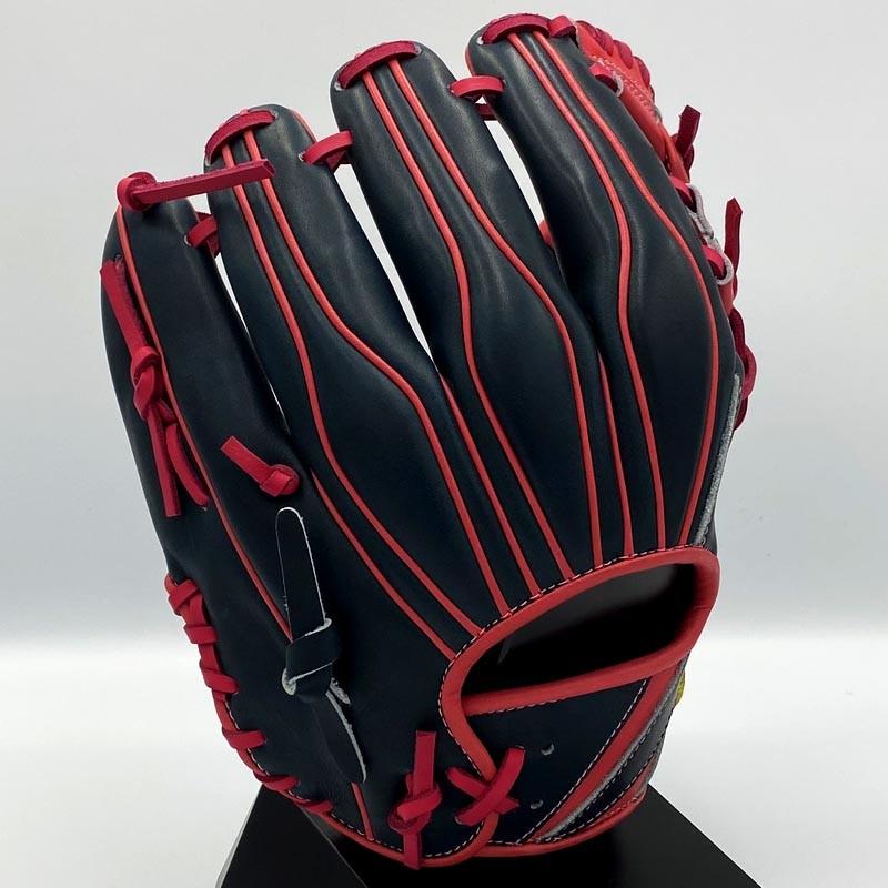 ASICS 限定品 アシックス 内野手用 ネイビー×ピンク 野球 軟式グローブ