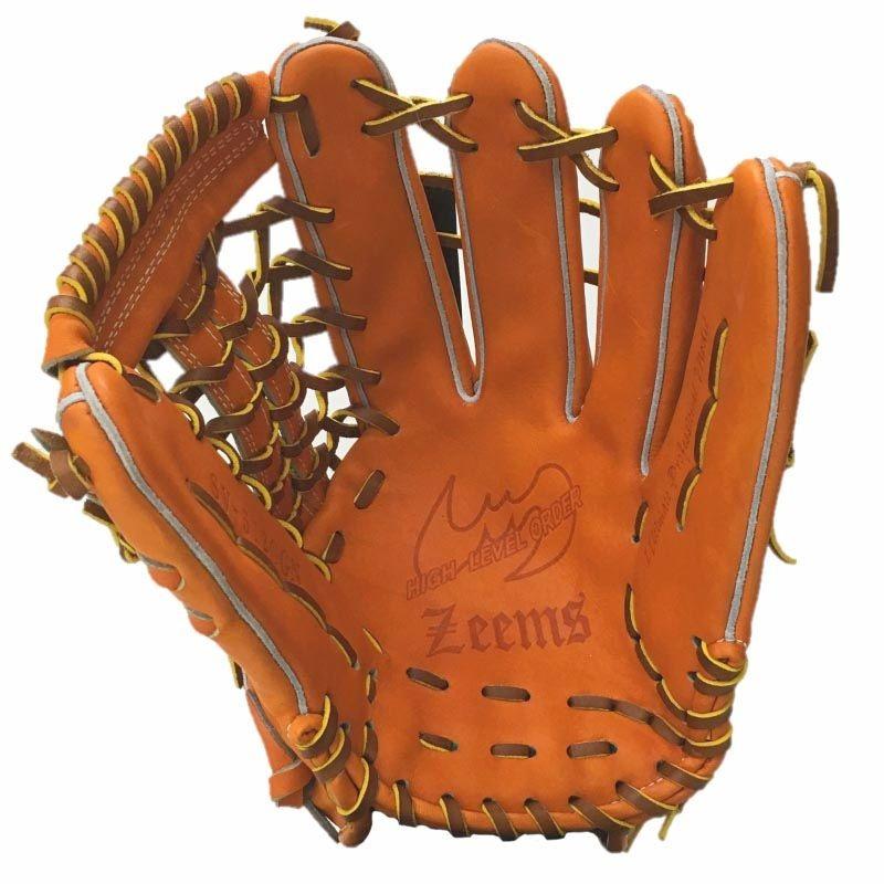 【美品】Zeems ジームス 外野手用グローブ 三方親 大人用 軟式用 Zeems ジームス 野球 軟式グラブ/グローブ 外野手用 三方親αバック