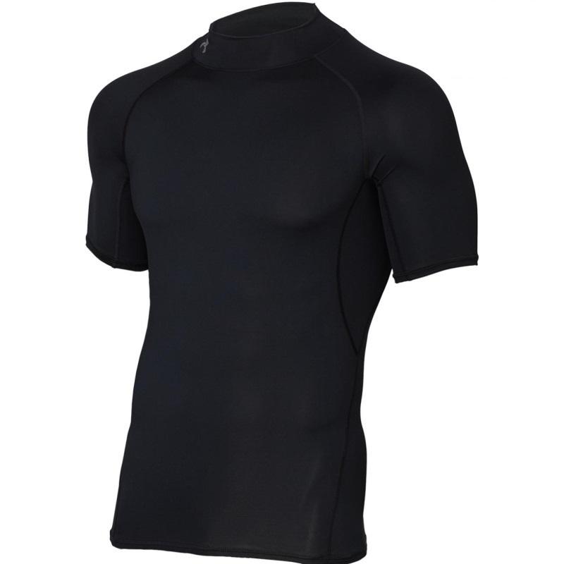 67791　アンダーアーマー　ハイネック半袖カットソー　黒ｘグレー　XL 67791アンダーアーマーハイネック半袖カットソー黒xグレーXL