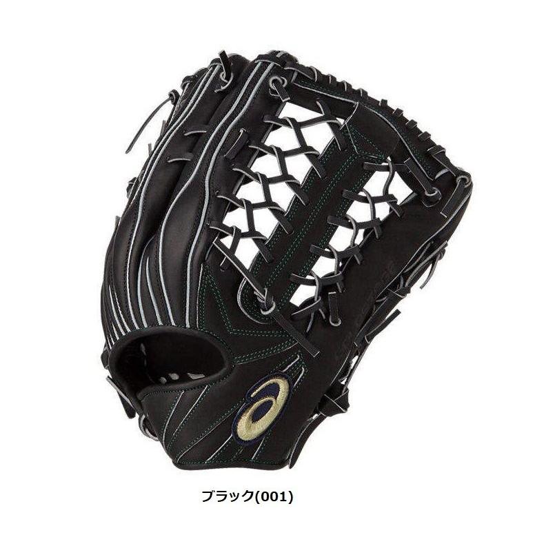 Goldstage 軟式野球グローブ 黒 ASICS アシックス 野球 軟式グラブ グローブ 外野手用 ゴールド