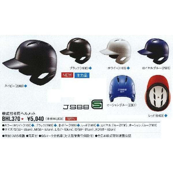 ゼット 野球 軟式打者用ヘルメット 両耳付