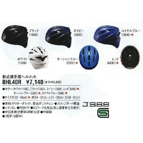 キャッチャー ヘルメット つば付き ZETT J.S.B.B. 黒 Lサイズ 軟式捕手