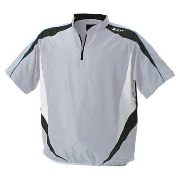 ゼット 野球 ハーフジップ半袖ウインドジャケット : ライナー