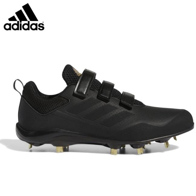 adidas（アディダス） 野球 3本ベルト 埋込金具スパイク 金属歯 樹脂底
