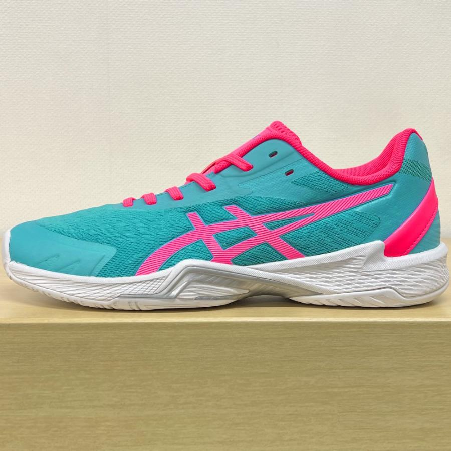 【サイズ交換送料無料】アシックス バレーボールシューズ V-SWIFT FF 3 SO オリジナルデザイン ローカット 紐タイプ メンズ レディース 水色×桃色×黒 VA02 | ASICS | 10
